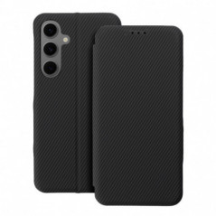 Peněženkové pouzdro FOLIO Side Magnet na Motorola Moto G75 Elegantní, Karbonový vzor  Černý