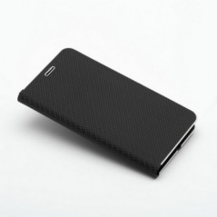 Peněženkové pouzdro LUNA Book Carbon na Apple iPhone 17 Pro Max Uhlíkové vlákno, Elegantní  Černý