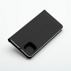 Peněženkové pouzdro LUNA Book Carbon na Apple iPhone 17 Pro Max Uhlíkové vlákno, Elegantní  Černý