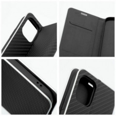 Peněženkové pouzdro LUNA Book Carbon na Apple iPhone 17 Pro Max Uhlíkové vlákno, Elegantní  Černý