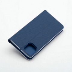 Peněženkové pouzdro LUNA Book Carbon na Apple iPhone 17 Pro Max Uhlíkové vlákno, Elegantní  Modrý