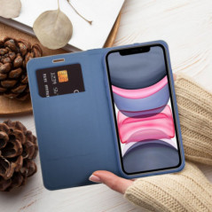 Peněženkové pouzdro LUNA Book Carbon na Apple iPhone 17 Pro Max Uhlíkové vlákno, Elegantní  Modrý