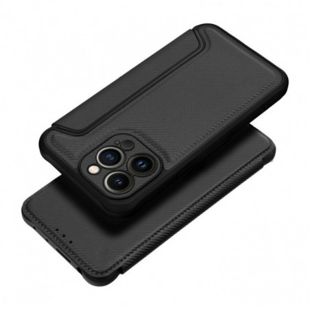 Peněženkové pouzdro Razor Book na Apple iPhone 17 Pro Max Uhlíkové vlákno, Karbonový vzor  Černý