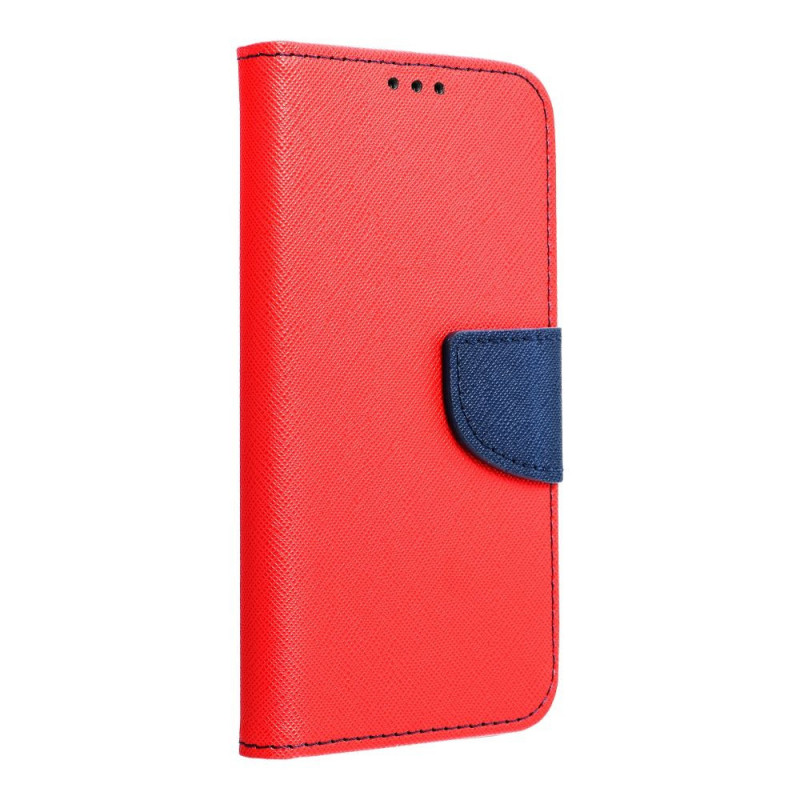 Peňaženkový obal Fancy Book na Apple iPhone 17 Pro Červený / Námořnická modrá