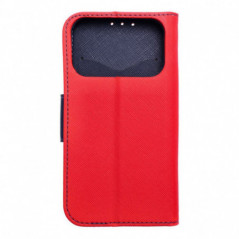 Peňaženkový obal Fancy Book na Apple iPhone 17 Pro Červený / Námořnická modrá