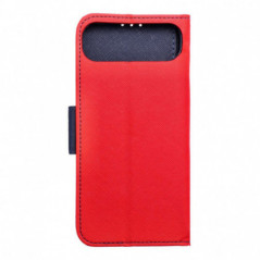 Peňaženkový obal Fancy Book na Apple iPhone 17 Air Červený / Námořnická modrá