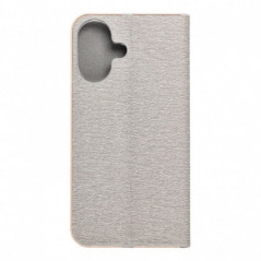 Peněženkové pouzdro LUNA Book Gold na Apple iPhone 17 Elegantní  Stříbrný
