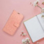 Peněženkové pouzdro MEZZO Book na Apple iPhone 17 Air Světle broskvový