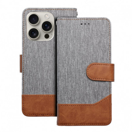 Peněženkové pouzdro JEANS na Apple iPhone 17 Elegantní  Šedý