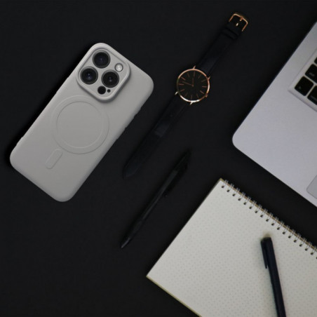 Kryt Silicone Mag Cover na Apple iPhone 17 Pro MagSAFE  Titanový