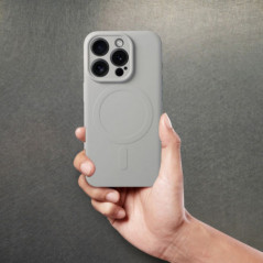 Kryt Silicone Mag Cover na Apple iPhone 17 Pro MagSAFE  Titanový