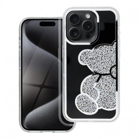 Kryt Teddy bear na Apple iPhone 17 Pro Max Stříbrný