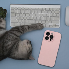 Kryt Silicone 2mm na Apple iPhone 17 Pro Pískově růžový