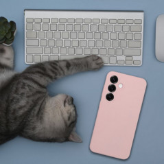 Kryt Silicone 2mm na Motorola Moto G56 Pískově růžový