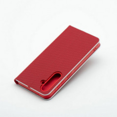 Peněženkové pouzdro LUNA Book Carbon na Samsung Galaxy S25 Edge Uhlíkové vlákno, Elegantní  Červený