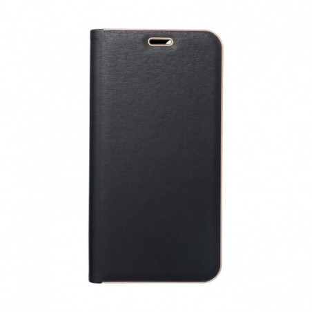 Peněženkové pouzdro LUNA Book Gold na Samsung Galaxy S25 Edge Elegantní  Černý