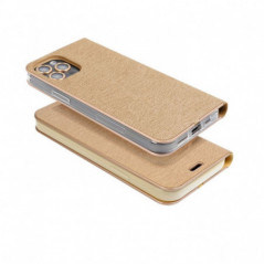 Peněženkové pouzdro LUNA Book Gold na Samsung Galaxy S25 Edge Elegantní  Zlatý