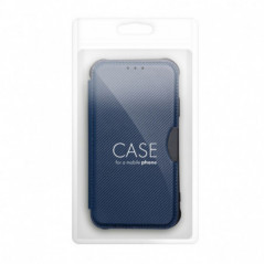 Peněženkové pouzdro Razor Book na Samsung Galaxy S25 Edge Uhlíkové vlákno, Karbonový vzor  Modrý