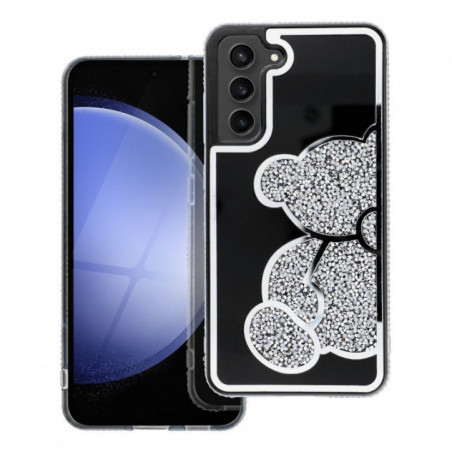 Kryt Teddy bear na Samsung Galaxy S25 Edge Stříbrný