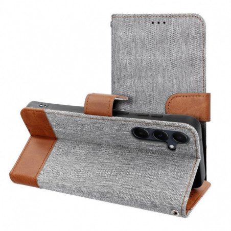 Peněženkové pouzdro JEANS na Samsung Galaxy S25 Edge Elegantní  Šedý