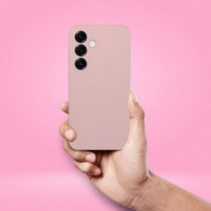 Kryt Silicone 2mm na Samsung Galaxy S25 Edge Pískově růžový