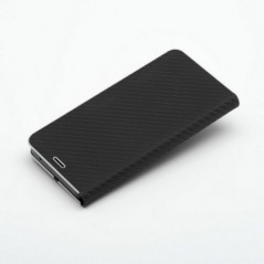 Peněženkové pouzdro LUNA Book Carbon na Samsung Galaxy S25 FE Uhlíkové vlákno, Elegantní  Černý