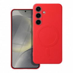 Kryt Silicone Mag Cover na Samsung Galaxy S25 FE MagSAFE  Červený