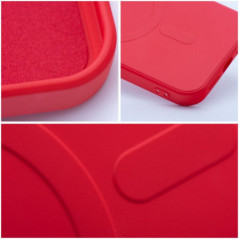 Kryt Silicone Mag Cover na Samsung Galaxy S25 FE MagSAFE  Červený