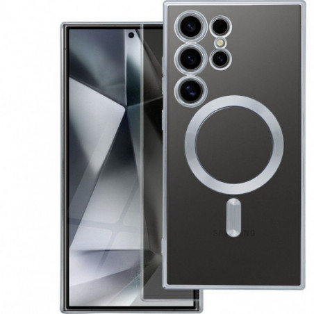 Kryt Electro Mag na Samsung Galaxy S25 FE MagSAFE  Stříbrný