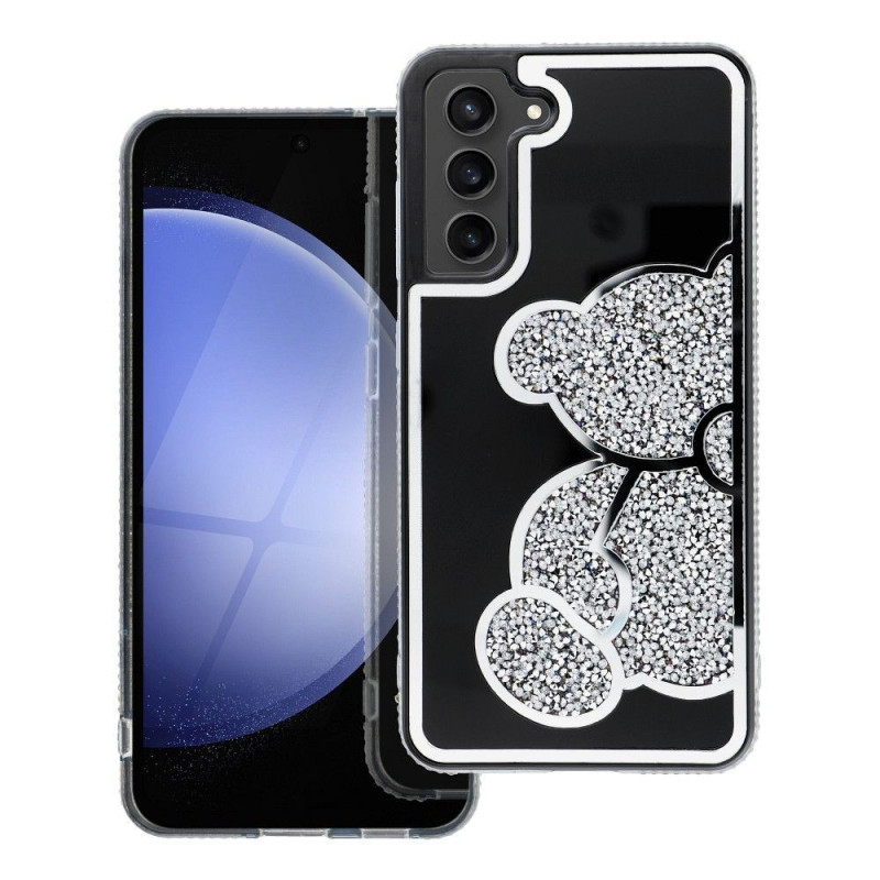 Kryt Teddy bear na Samsung Galaxy S25 FE Stříbrný