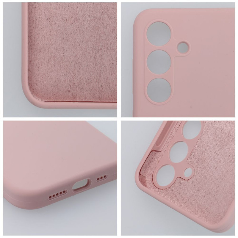 Kryt Silicone 2mm na Samsung Galaxy S25 FE Pískově růžový