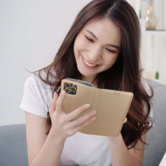 Peněženkové pouzdro Smart Case Book na Honor 400 Lite Zlatý