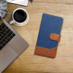Peněženkové pouzdro JEANS na Samsung Galaxy A17 Elegantní  Modrý