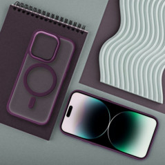 Kryt Matte Mag Cove na Samsung Galaxy A17 MagSAFE  Švestkově červený