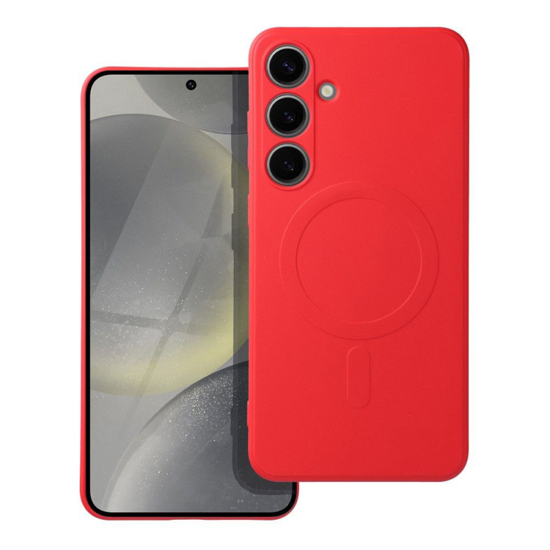 Kryt Silicone Mag Cover na Samsung Galaxy A17 MagSAFE  Červený