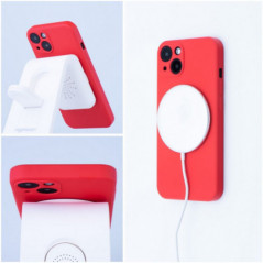 Kryt Silicone Mag Cover na Samsung Galaxy A17 MagSAFE  Červený