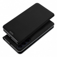 Peněženkové pouzdro LUNA Book Carbon na Samsung Galaxy A17 Uhlíkové vlákno, Elegantní  Černý