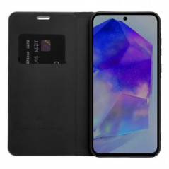 Peněženkové pouzdro LUNA Book Carbon na Samsung Galaxy A17 Uhlíkové vlákno, Elegantní  Černý