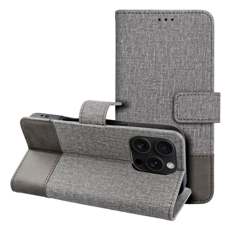 Peněženkové pouzdro GOMMA na Samsung Galaxy A17 Elegantní Šedý Peněženkové pouzdro GOMMA na Samsung Galaxy A17 Elegantní Šedý