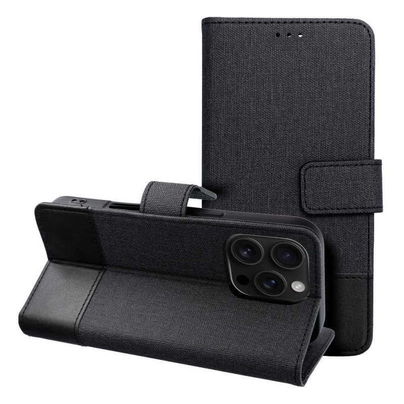 Peněženkové pouzdro GOMMA na Samsung Galaxy A17 Elegantní Černý Peněženkové pouzdro GOMMA na Samsung Galaxy A17 Elegantní Černý