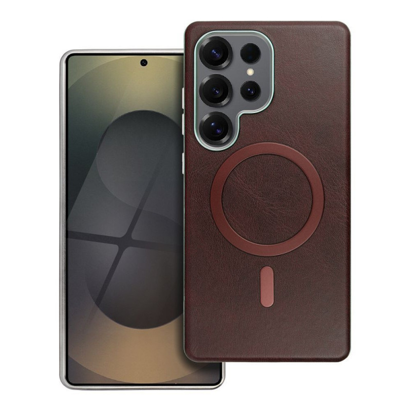 Kryt Gentleman Mag Cover na Samsung Galaxy A17 Elegantní  MagSAFE  Hnědý