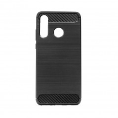 CARBON na Huawei P40 Lite E FORCELL Silikonový kryt, obal Černý