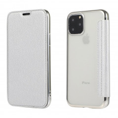 ELECTRO BOOK na Samsung Galaxy S20 Plus FORCELL Obal ze 100% přírodní kůže a TPU Stříbrný