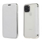 ELECTRO BOOK na Apple iPhone 11 Pro Max FORCELL Obal ze 100% přírodní kůže a TPU Stříbrný