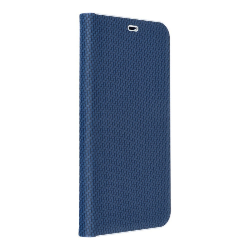 Peněženkové pouzdro LUNA Book Carbon na Samsung Galaxy A71 LTE Uhlíkové vlákno, Elegantní  Modrý