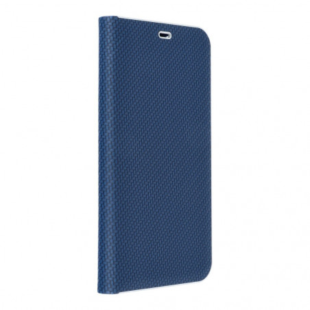Peněženkové pouzdro LUNA Book Carbon na Samsung Galaxy A71 LTE Uhlíkové vlákno, Elegantní  Modrý