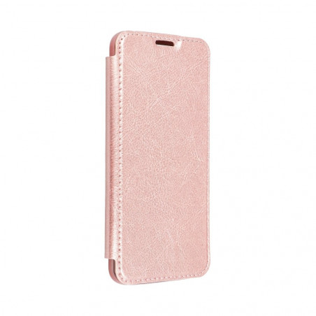 ELECTRO BOOK na Samsung Galaxy A71 FORCELL Obal ze 100% přírodní kůže a TPU Zlatý