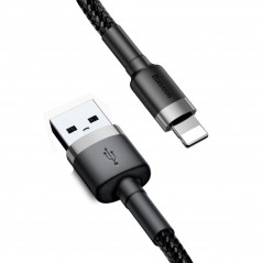 Lightning 1.5A 2M Gray+Black Černý