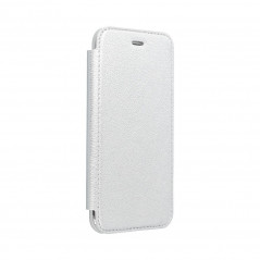 ELECTRO BOOK na Apple iPhone 12 mini FORCELL Obal ze 100% přírodní kůže a TPU Stříbrný