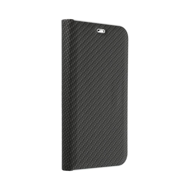 Luna Carbon na Samsung Galaxy M51 Peňaženkový obal Černý